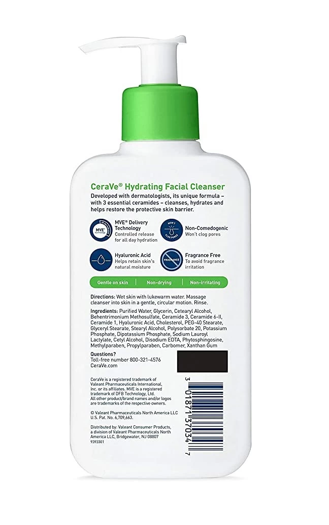 Cerave Hydrating Facial Cleanser For Normal to Dry Skin 237ml
